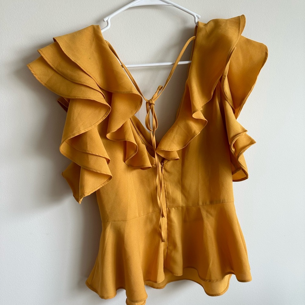 Yellow Ruffle Top - Picture 3 of 4
